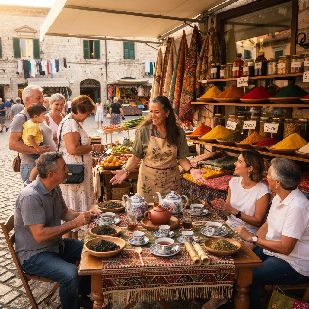Un diagramma che illustra i passaggi per preparare correttamente il tè Oolong.