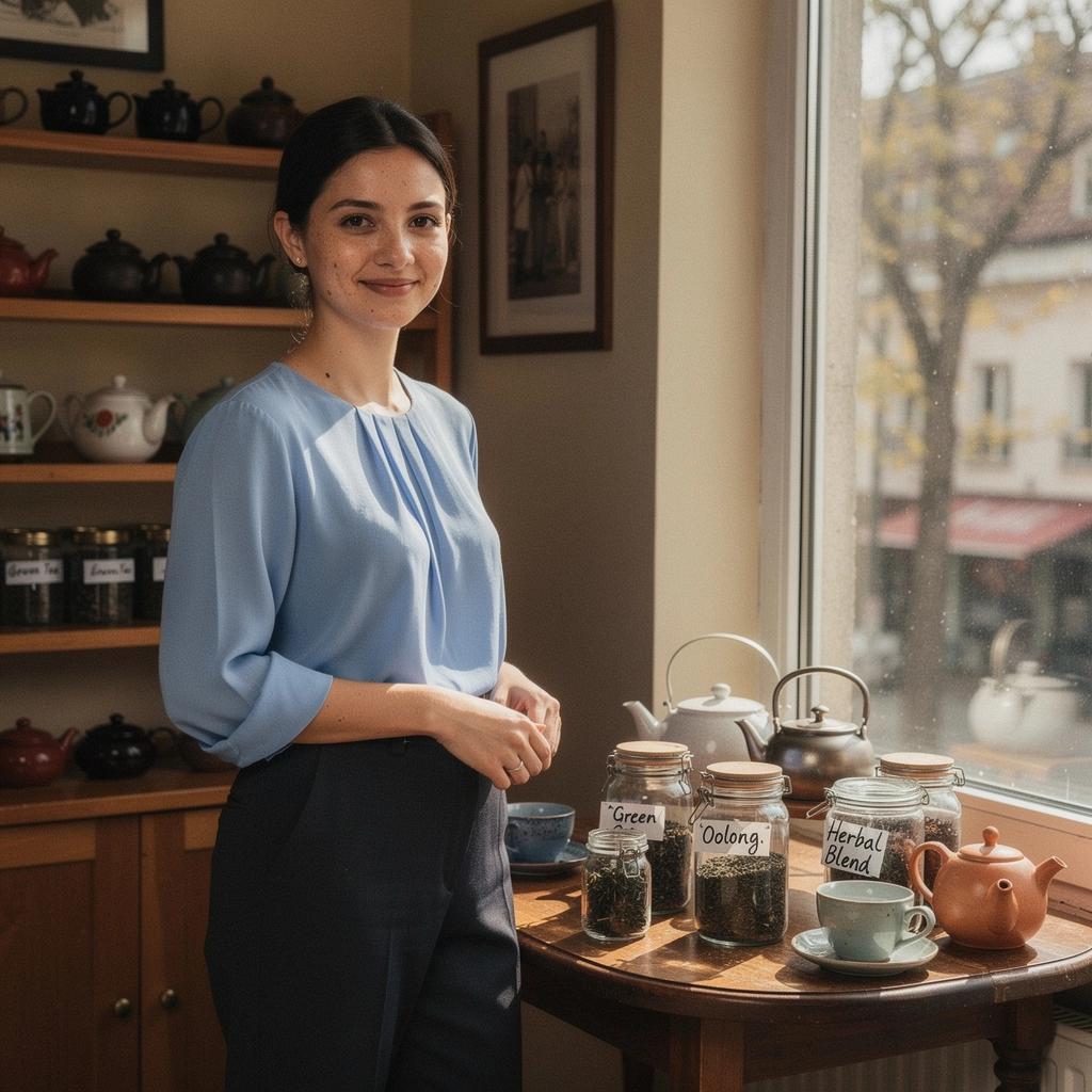 Un rituale di preparazione del tè oolong, con un teiera tradizionale e accessori da tè.